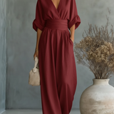 Maja | Elegantan V-izrez Visoki Kombinezon