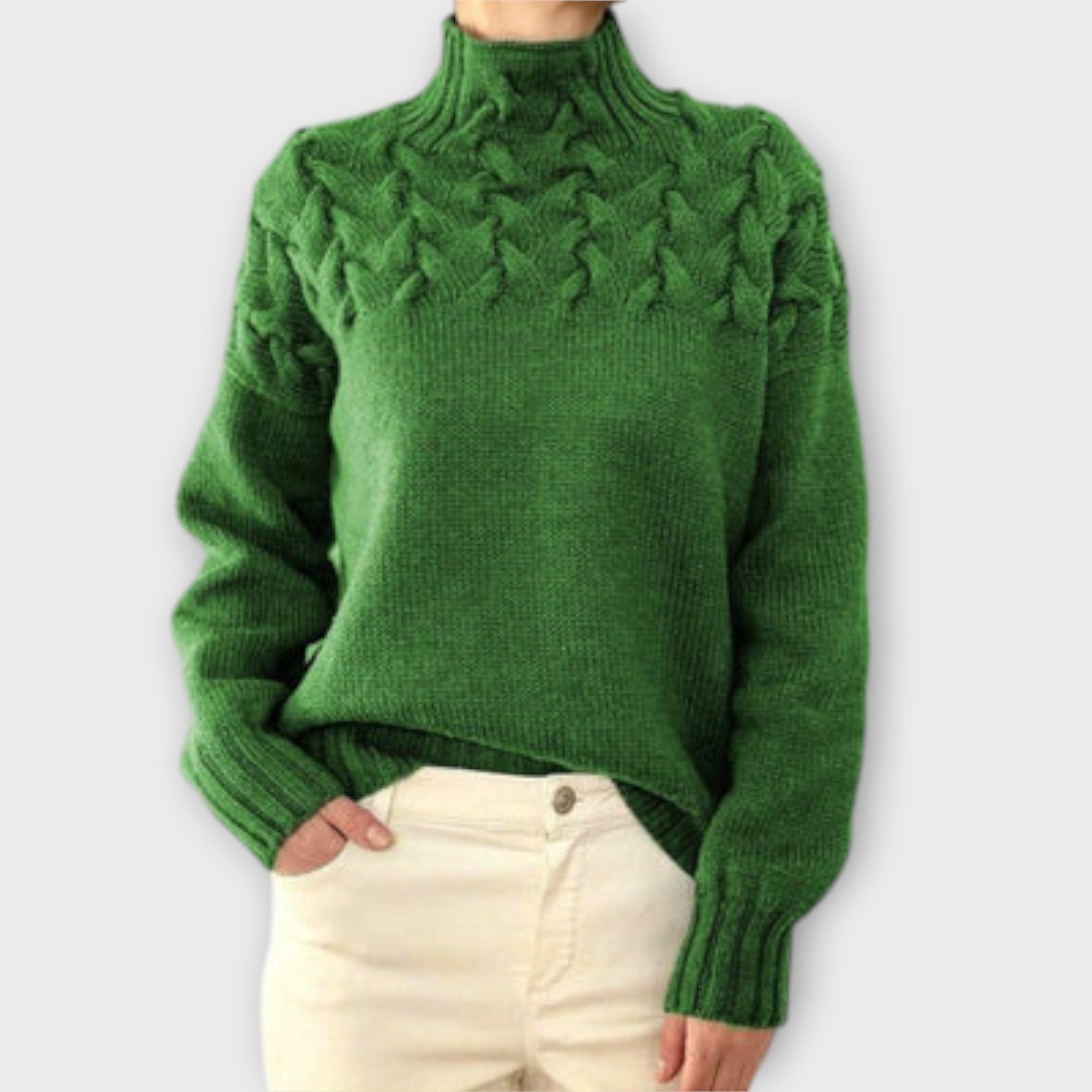 Ivana | Elegantni pleteni džemper sa rolkom