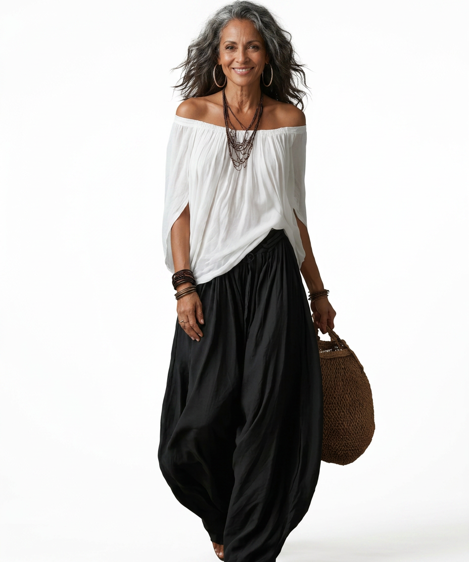 Hania | Boho komplet sa ležernom bluzom