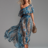 Selvaggia | Halter Maxi Haljina sa Leoprintom
