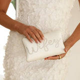 Wifey Satin Clutch - Zlato