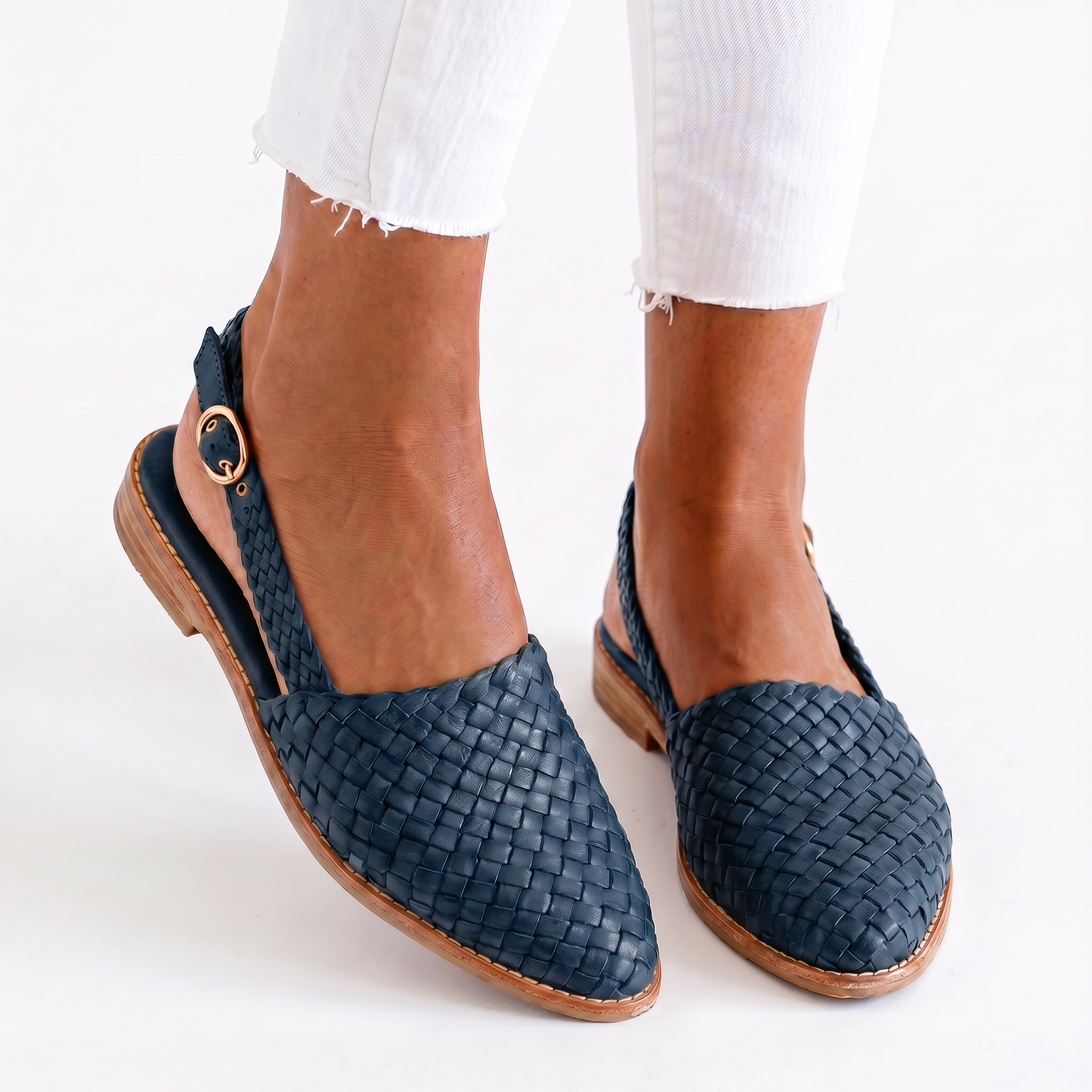 Kristina | Woven Slingback Loafer