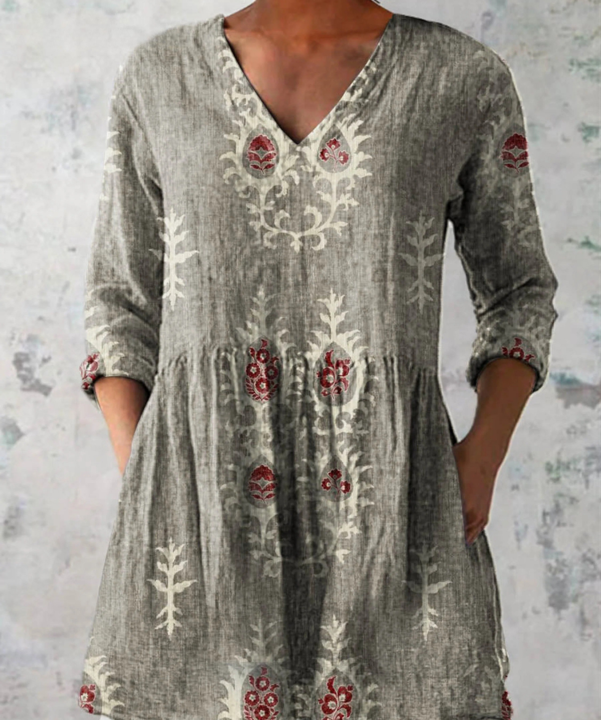 Elise | Duga Bluza sa V-Izrezom