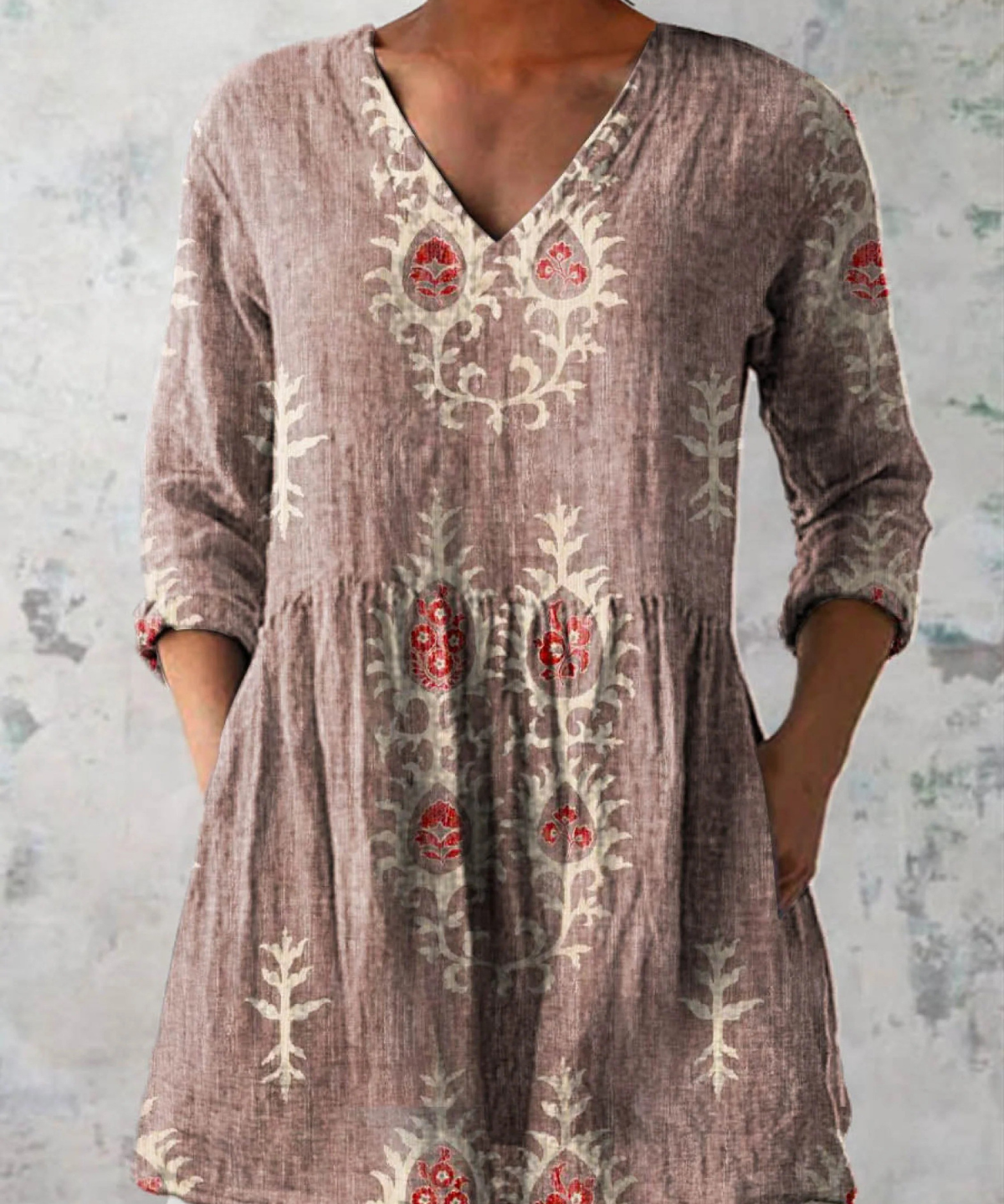 Elise | Duga Bluza sa V-Izrezom