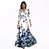 Emilia | Elegantna Maxi Haljina sa Cvećem