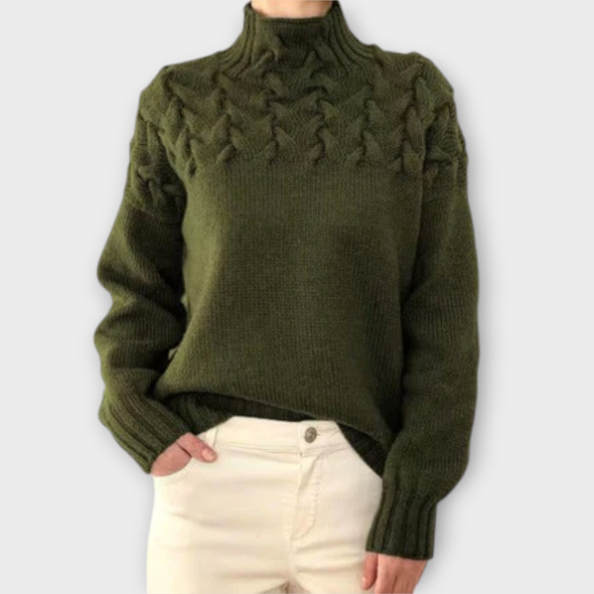 Ivana | Elegantni pleteni džemper sa rolkom