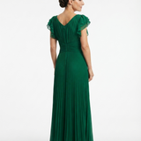 Seraphina | Elegantan Maxi Haljina sa Plisiranjem i Zavezanom Strukom