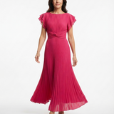 Seraphina | Elegantan Maxi Haljina sa Plisiranjem i Zavezanom Strukom