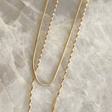 Sarah Twist Necklace Set - Zlato