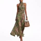 Livia | Maxi Halter Haljina sa Cvećem