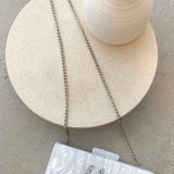 Gospođa Pearla Clutch - Bela/Srebrna