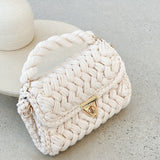 Annabel Chunky Plaited Handbag - Svetla krema