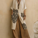 Florentyna | Boho komplet sa vezanom tunikom