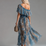Selvaggia | Halter Maxi Haljina sa Leoprintom