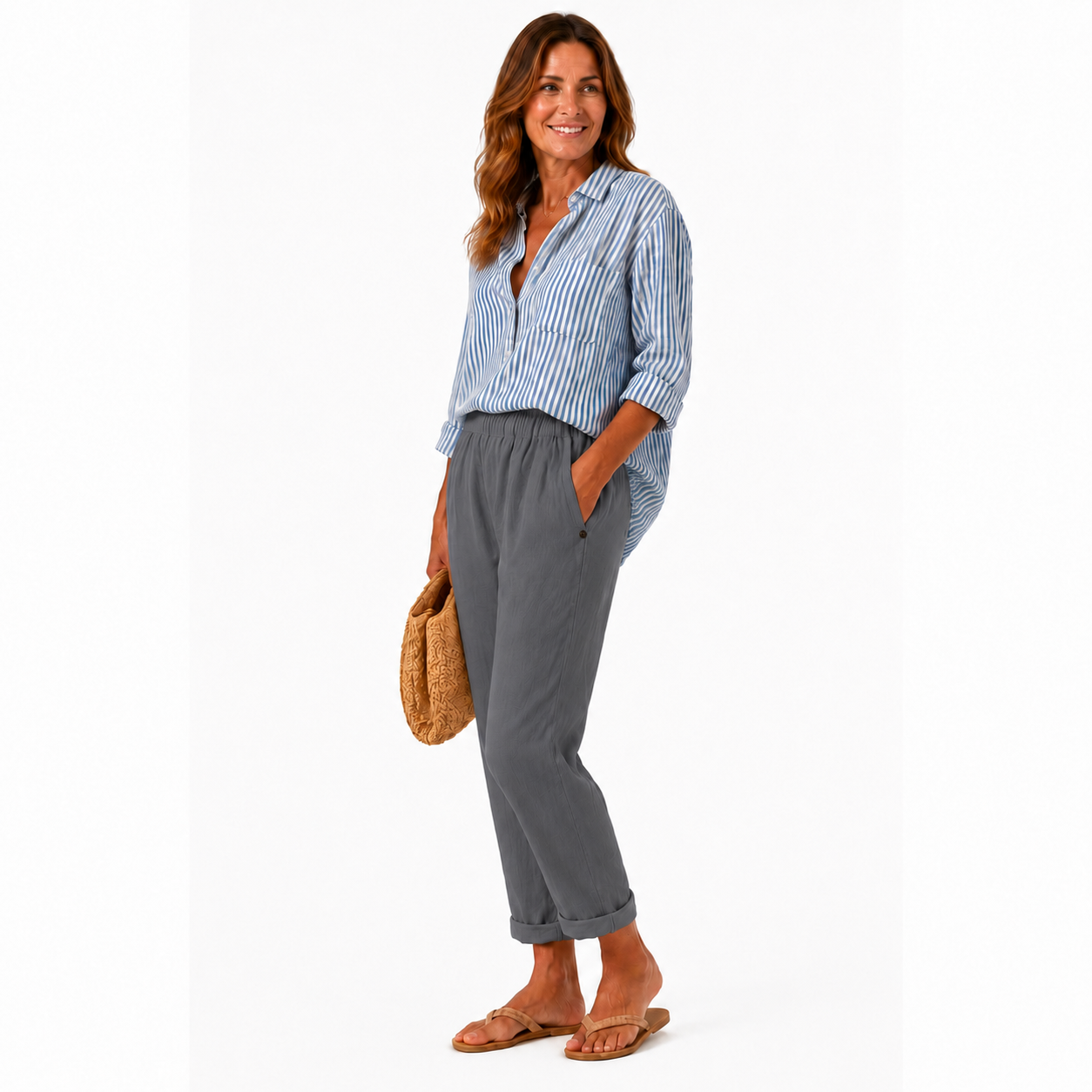 Maja | Lagane lanene pantalone