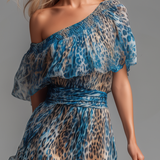 Selvaggia | Halter Maxi Haljina sa Leoprintom
