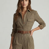 Celia | Karirani Jumpsuit sa Rafiniranim Detaljima