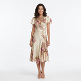 Alba | Elegantna Retro Cvjetna Midi Haljina